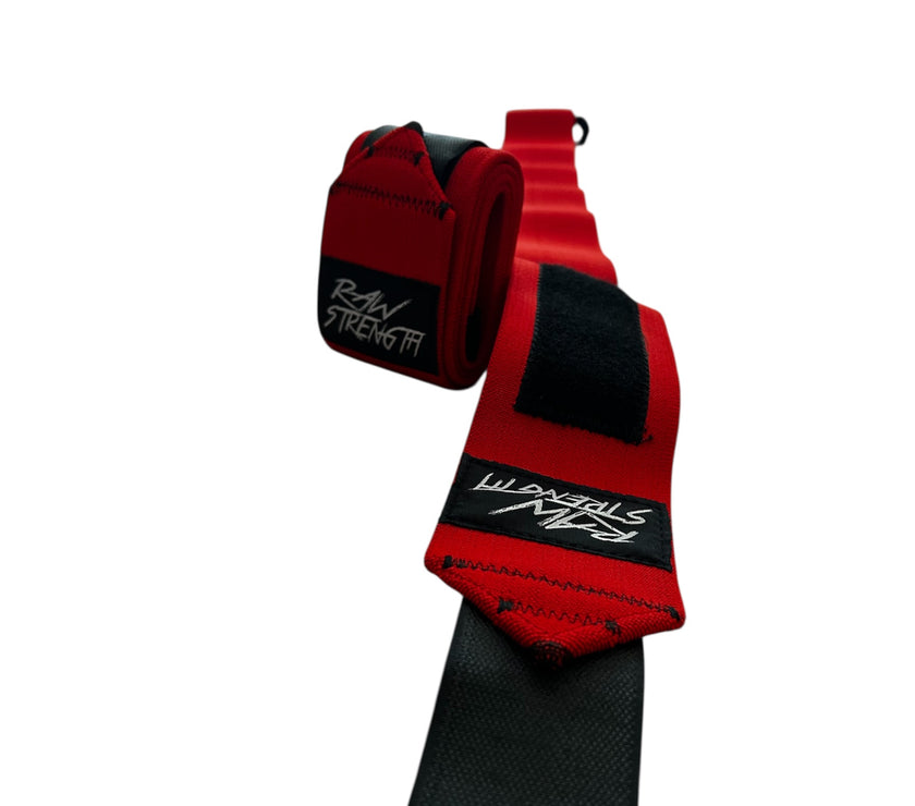 Stronger Than All Wrist Wraps- W/ Thumb Loop Red