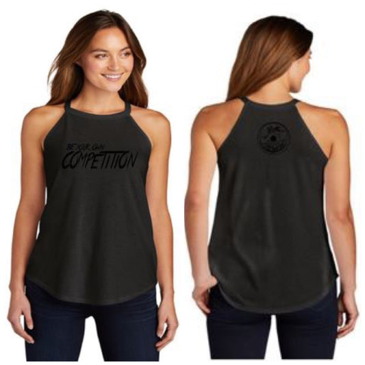 Be Your Own Competition Black with Black Lettering Jersey Tanks