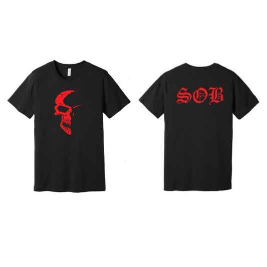 Society of Brotherhood Black with Red Lettering Unisex Short Sleeve T-Shirts