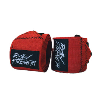 Stronger Than All Wrist Wraps- W/ Thumb Loop Red