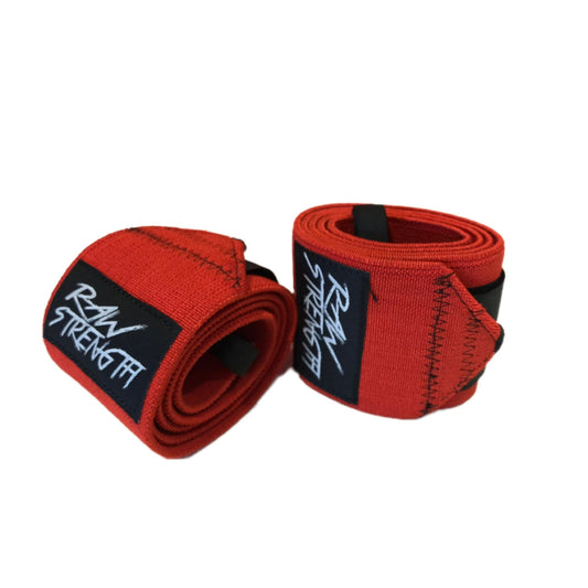 Stronger Than All Wrist Wraps- W/ Thumb Loop Red