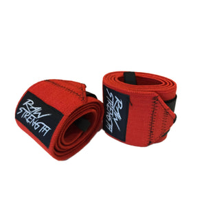 Stronger Than All Wrist Wraps- W/ Thumb Loop Red